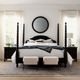 aspenhome® Caroline Soft Black Queen Poster Bed-2