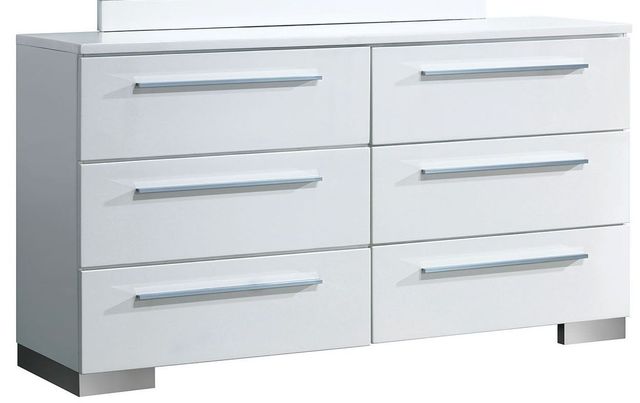 Furniture of America® Clementine Glossy White Dresser-0