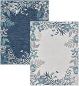Ivory/Blue Garden Border