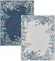 KAS Rugs Dahlia Ivory/Blue Garden Border 5'x7' Area Rug-0