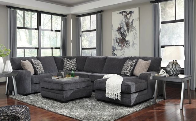 Benchcraft® Tracling 3-Piece Slate Right-Arm Facing Sectional and Chaise-1