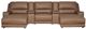 Signature Design by Ashley® Silverbrooke 5-Piece Caramel Power Reclining Sectional and Double Chaise with Storage Consoles-0