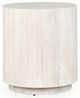 Classic Home Layne White Round End Table-0