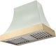 La Cornue Cascade Series 36" Tapestry Wall Mounted Range Hood with Polished Brass Trim-0