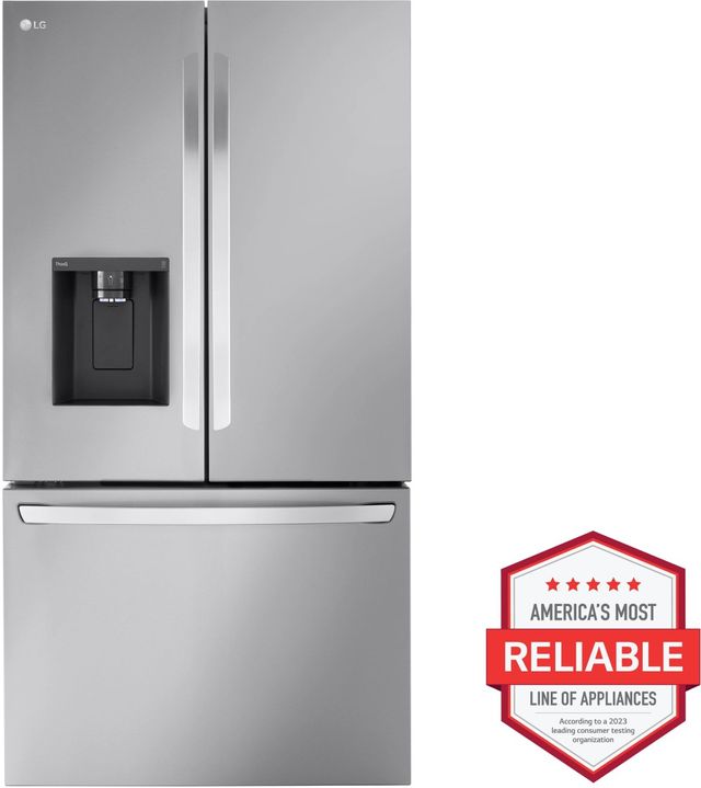 LG 36 in. 25.5 Cu. Ft. PrintProof™ Stainless Steel Counter-Depth French Door Refrigerator-1