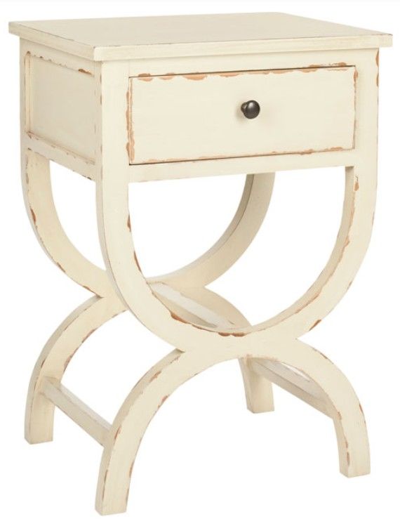 Safavieh Maxine Distressed Vanilla Accent Table-0