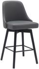Armen Living Sicily Gray/Black Swivel Bar Stool-0