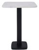 Renwil® Laila Matte White Marble Top Side Table with Matte Black Base-0