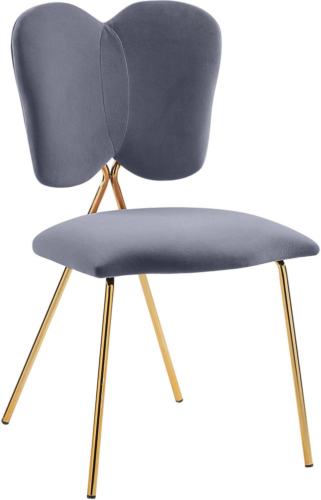 Meridian Furniture Angel Gray Velvet Dining Chair-0