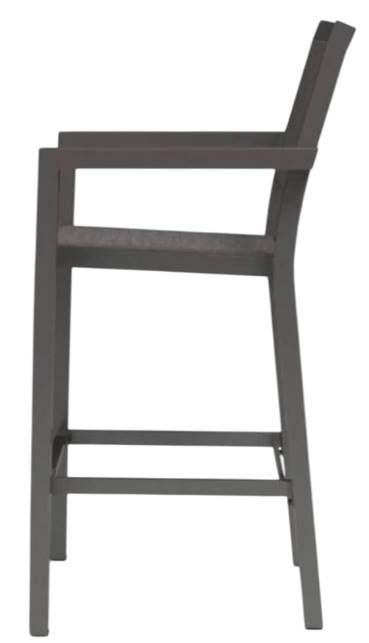 Sunset West Vegas Graphite Fabric/Metal Outdoor Bar Stool-3