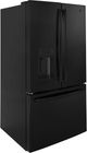 GE® 36" 25.6 Cu. Ft. High-Gloss Black Freestanding French Door Refrigerator-4