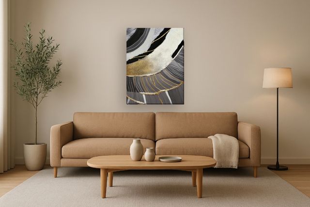 Classy Living Gilded Currents Wall Art -1