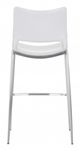 Zuo® Ace White and Silver Set of 2 Bar Chairs-4