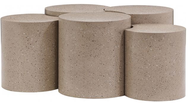 Meridian Furniture Dimple 5-Piece Taupe Modular Nesting Coffee Table Set-1