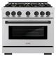ZLINE Autograph Edition 36" Stainless Steel Pro Style Dual Fuel Range with Matte Black Accents-0