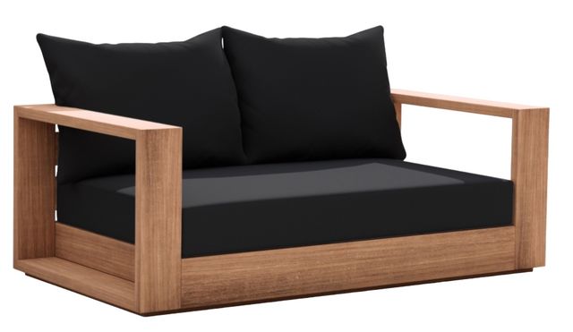 Meridian Furniture Tulum Black Fabric Outdoor Sofa-0