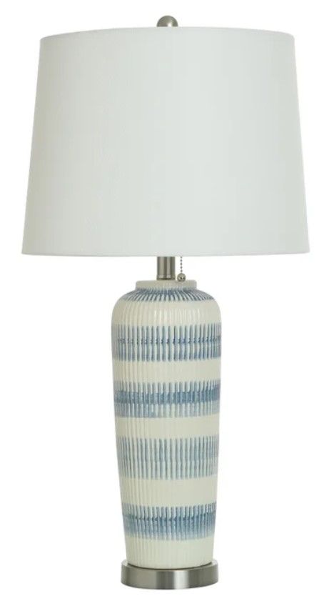 StyleCraft Blue/Ivory Table Lamp-0