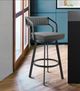 Armen Living Capri Slate Gray 26" Swivel Counter Stool-4