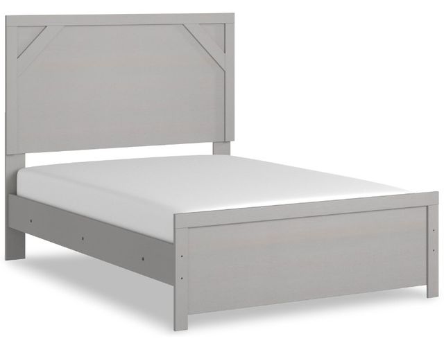 Signature Design by Ashley® Cottenburg 5-Piece Light Gray/White Queen Panel Bed Set-1
