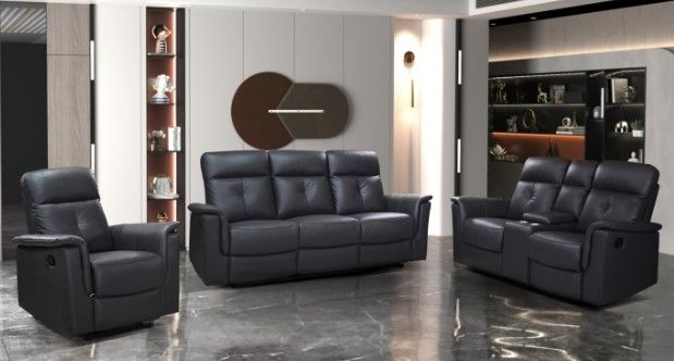 Mazin Furniture Ellesmere Dark Grey Manual Reclining Sofa-2