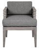 Armen Living Vivid Light Gray Olefin/Wooden Outdoor Dining Chair-3