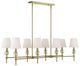 Uttermost® Arques Natural Brass 8 Light Linear Chandelier-0