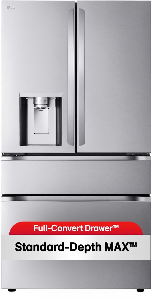 LG 36" 28.6 Cu. Ft. PrintProof™ Stainless Steel French Door Refrigerator with Full-Convert Drawer™-2