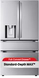 LG 36" 28.6 Cu. Ft. PrintProof™ Stainless Steel French Door Refrigerator with Full-Convert Drawer™-3