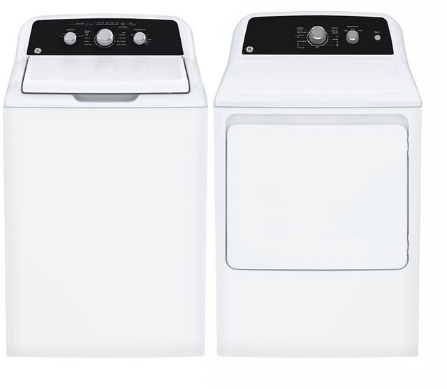 GE White Top Load Laundry Pair