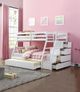 ACME Furniture Jason White Twin Over Full Bunk Bed with Trundle and Four Drawer Storage-1