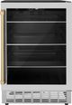 ZLINE Autograph Edition Monument 24" Stainless Steel Freestanding Beverage Fridge with Champagne Bronze Accents-0