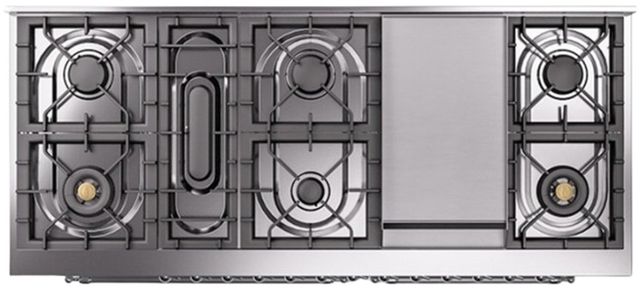 Ilve® Nostalgie II Series 60" White Pro Style Dual Fuel Range-3