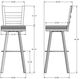 Amisco Customizable Owen Swivel Spectator Stool-1