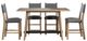 Steve Silver Co. Aubrey 5-Piece Driftwood/Gray Counter Height Table Set-0