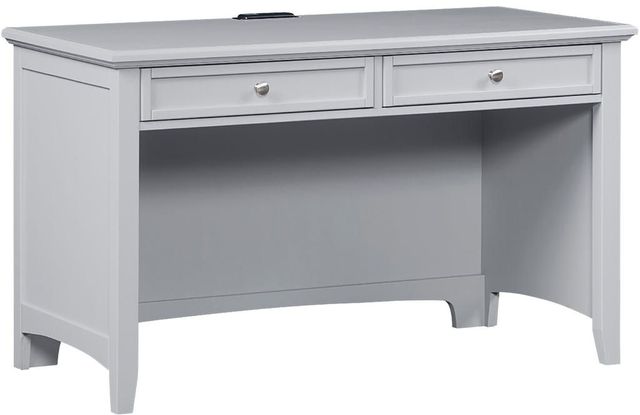 Vaughan-Bassett Bonanza Gray Laptop/Tablet Desk with Charging Station-0