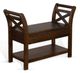 Sunny Designs™ Tobacco Leaf Accent Bench with Storage and Wood Seat-0