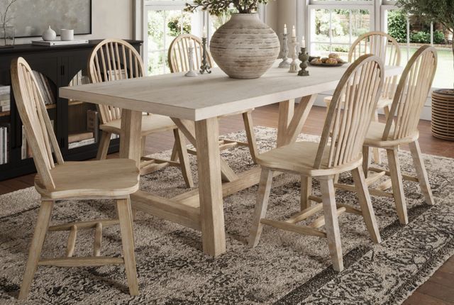 Jofran Inc. Sierrafina 7-Piece Cortado 87" Dining Table Set -1