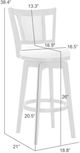 Armen Living Isla Amber Glow/Wheat Swivel Counter Stool-2