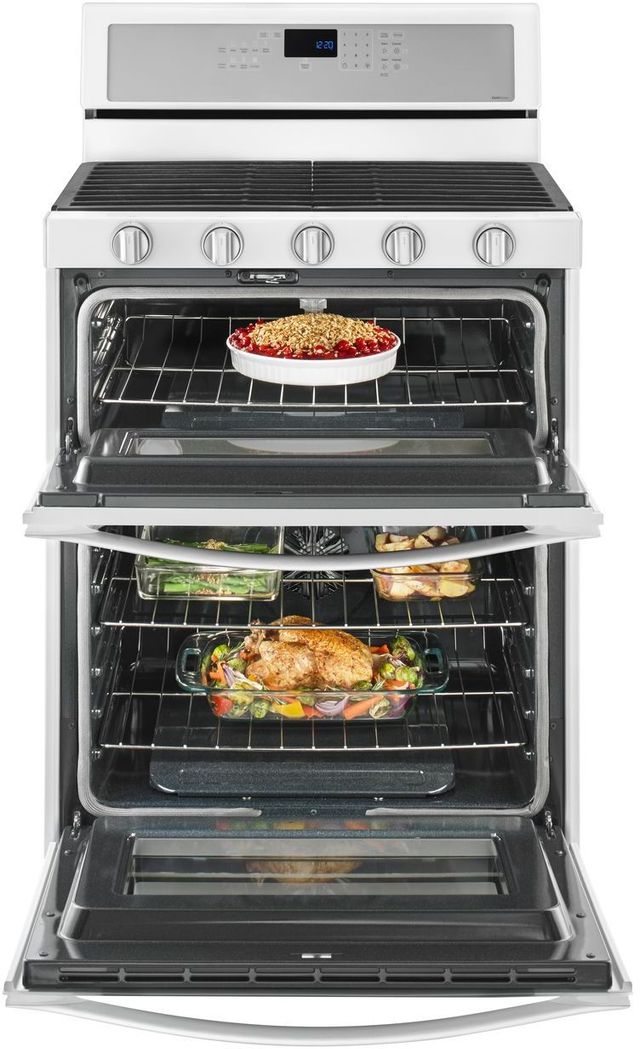 Whirlpool® 30" White Ice Double Oven Freestanding Gas Range-2