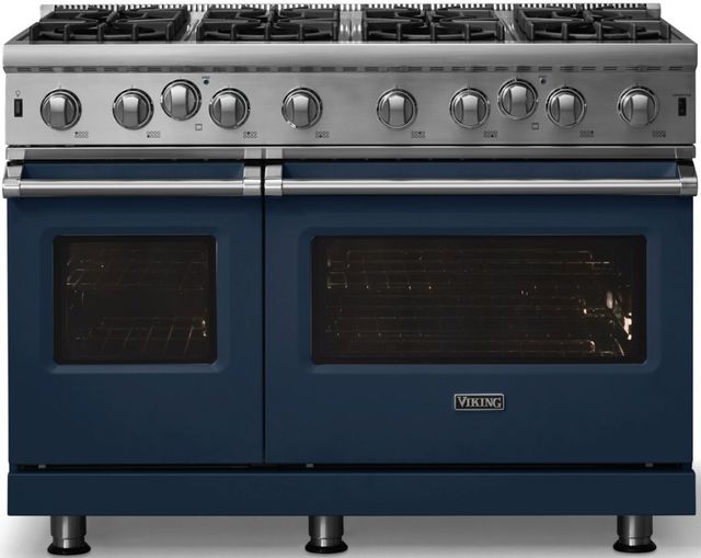 Viking® 5 Series 48" Slate Blue Pro Style Liquid Propane Gas Range-3