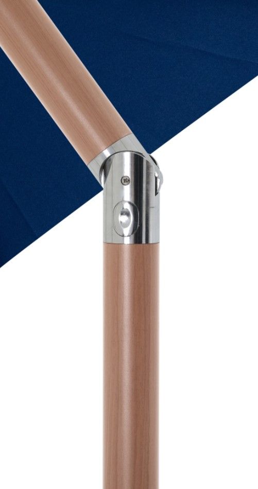 Meridian Furniture Fiji Navy/Teak Aluminum Outdoor Patio Umbrella and Base-4