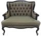 A & B Home Black/Green Settee-0