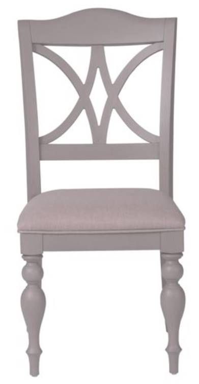 Liberty Furniture Summer House Dove Gray Slat Back Side Chair-2