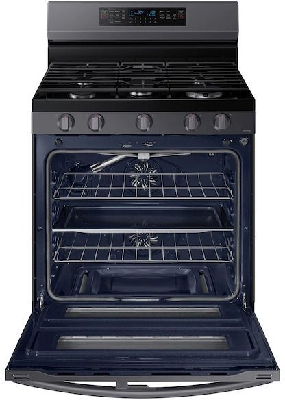 Samsung 30" Fingerprint Resistant Black Stainless Steel Freestanding Gas Range-2