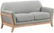 Coaster® Vaughn Gray Upholstered Flared Arm Loveseat-0