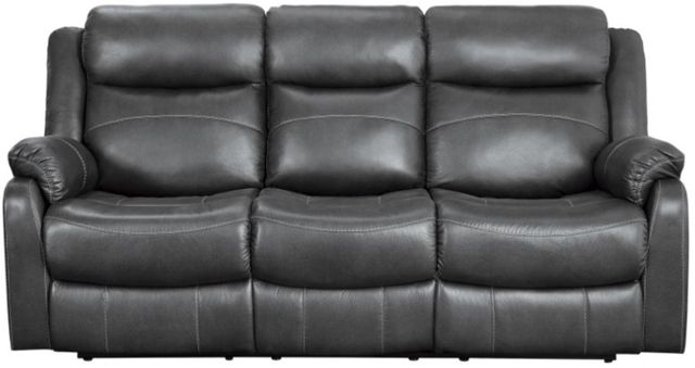 Homelegance® Yerba Gray Double Manual Reclining Sofa-2