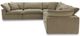 Moe's Home Collection Terra Condo Classic 5-Piece Desert Sage L-Shaped Modular Sectional-1
