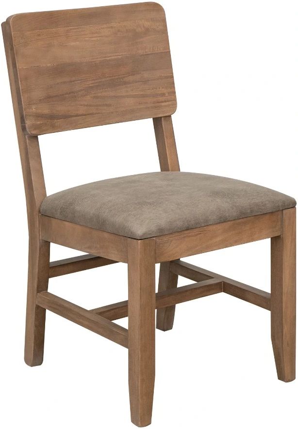 International Furniture Direct Natural Parota Brown Dining Side Chair-0