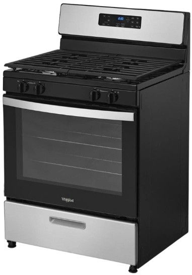 Whirlpool® 30" Stainless Steel Freestanding Gas Range with Broiler Drawer-3