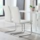 Armen Living Amanda 2-Piece White/Chrome Side Chairs-1